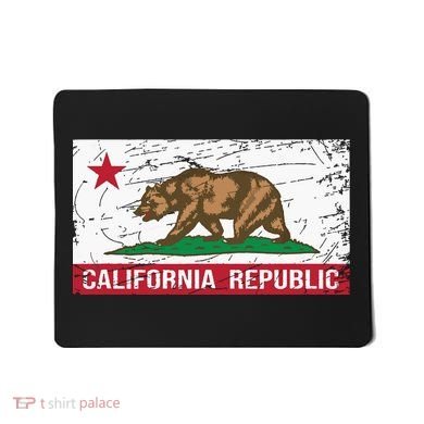 California Republic Flag Ca Distressed Design Classic Mousepad