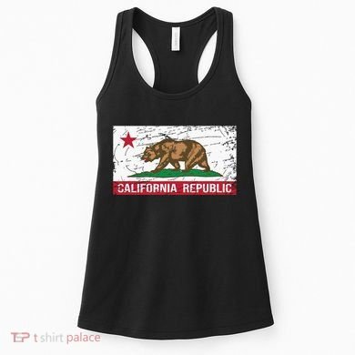 California Republic Flag Ca Distressed Design Classic Women's Tank Top