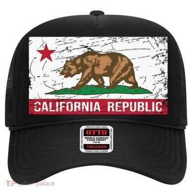 California Republic Flag Ca Distressed Design Classic Hat
