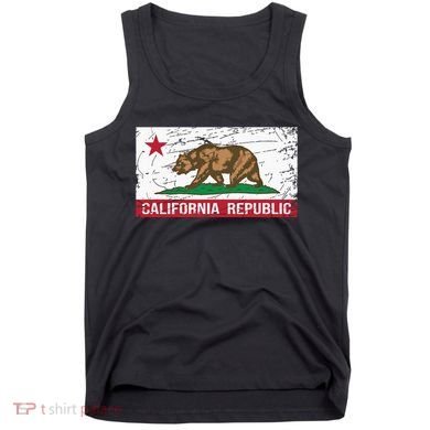 California Republic Flag Ca Distressed Design Classic Tank Top