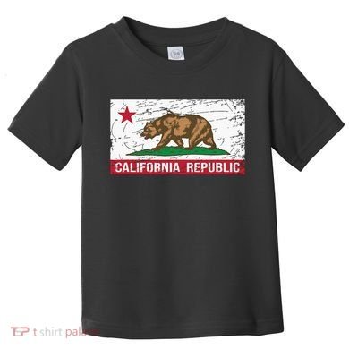 California Republic Flag Ca Distressed Design Classic Toddler T-Shirt