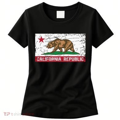 California Republic Flag Ca Distressed Design Classic Women's T-Shirt