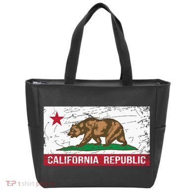 California Republic Flag Ca Distressed Design Classic Tote Bag