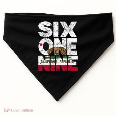 California Republic Flag 619 Area Code USA-Made Doggie Bandana