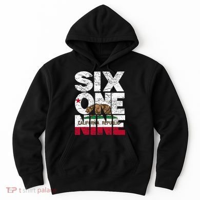 California Republic Flag 619 Area Code Hoodie