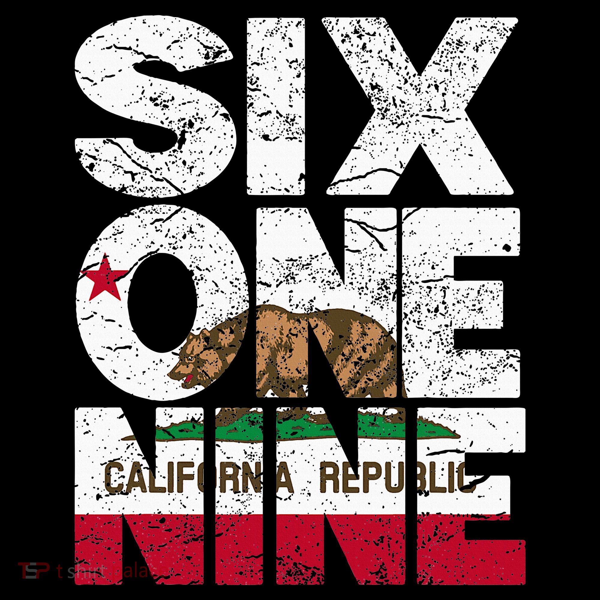 California Republic Flag 619 Area Code Hoodie