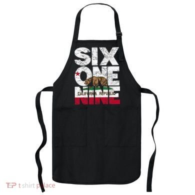 California Republic Flag 619 Area Code Apron
