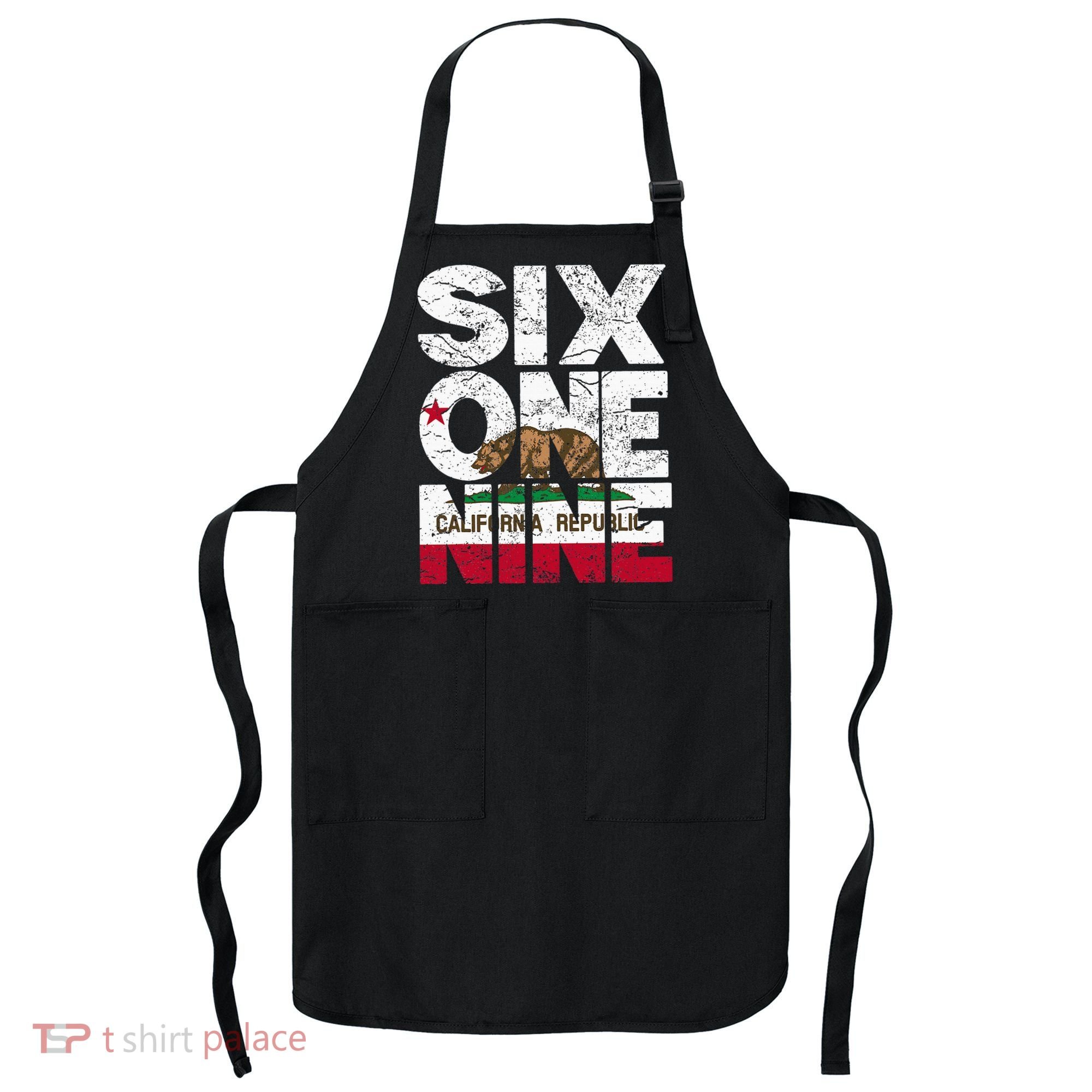 California Republic Flag 619 Area Code Apron