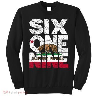 California Republic Flag 619 Area Code Sweatshirt