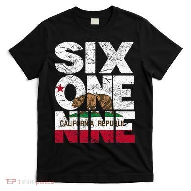 California Republic Flag 619 Area Code T-Shirt