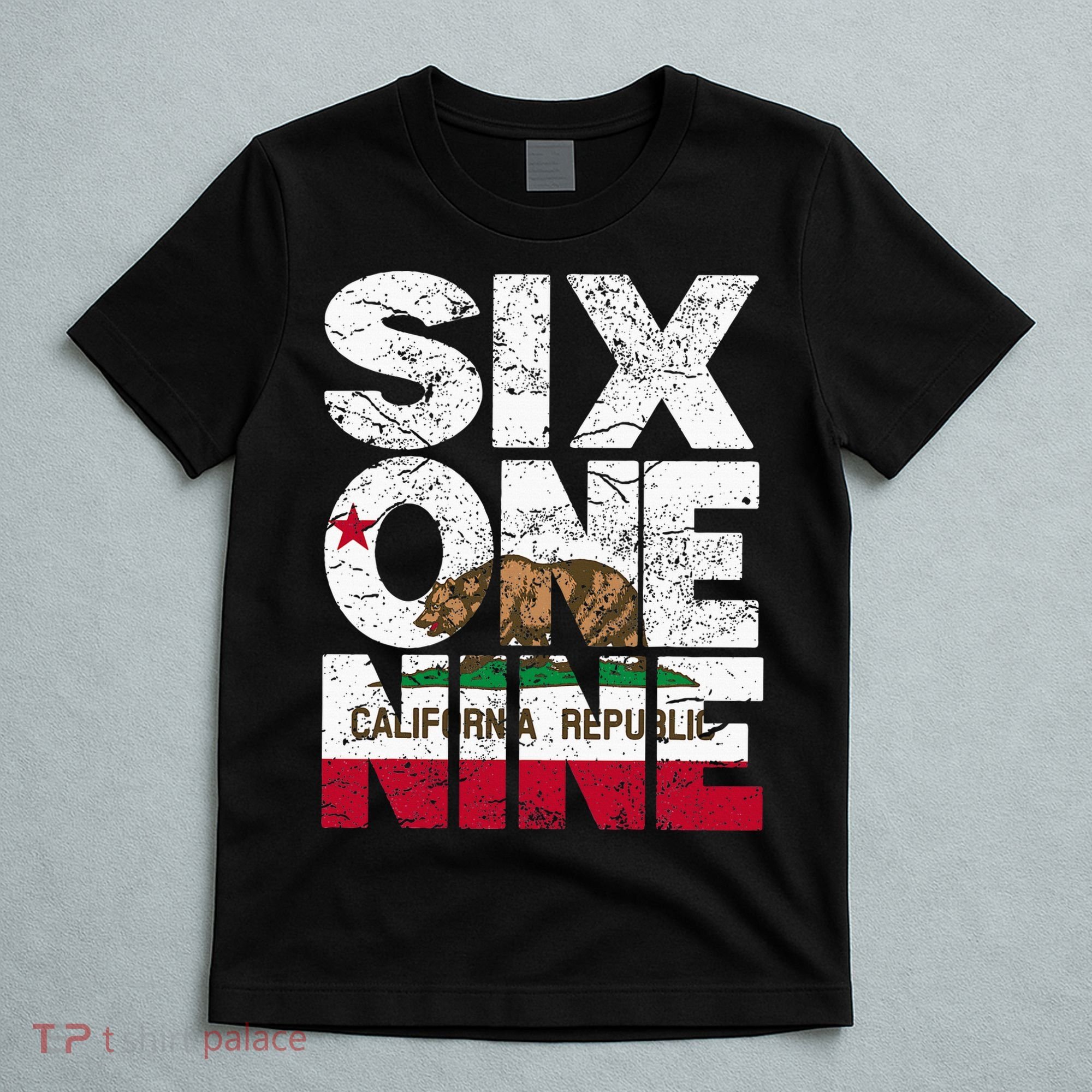 California Republic Flag 619 Area Code T-Shirt