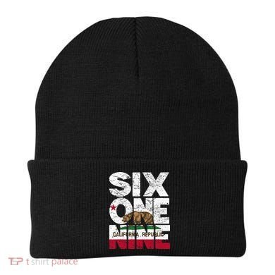California Republic Flag 619 Area Code Beanie