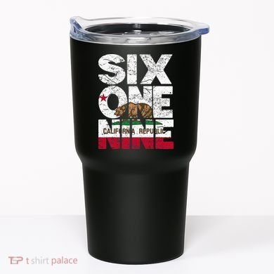 California Republic Flag 619 Area Code Tumbler