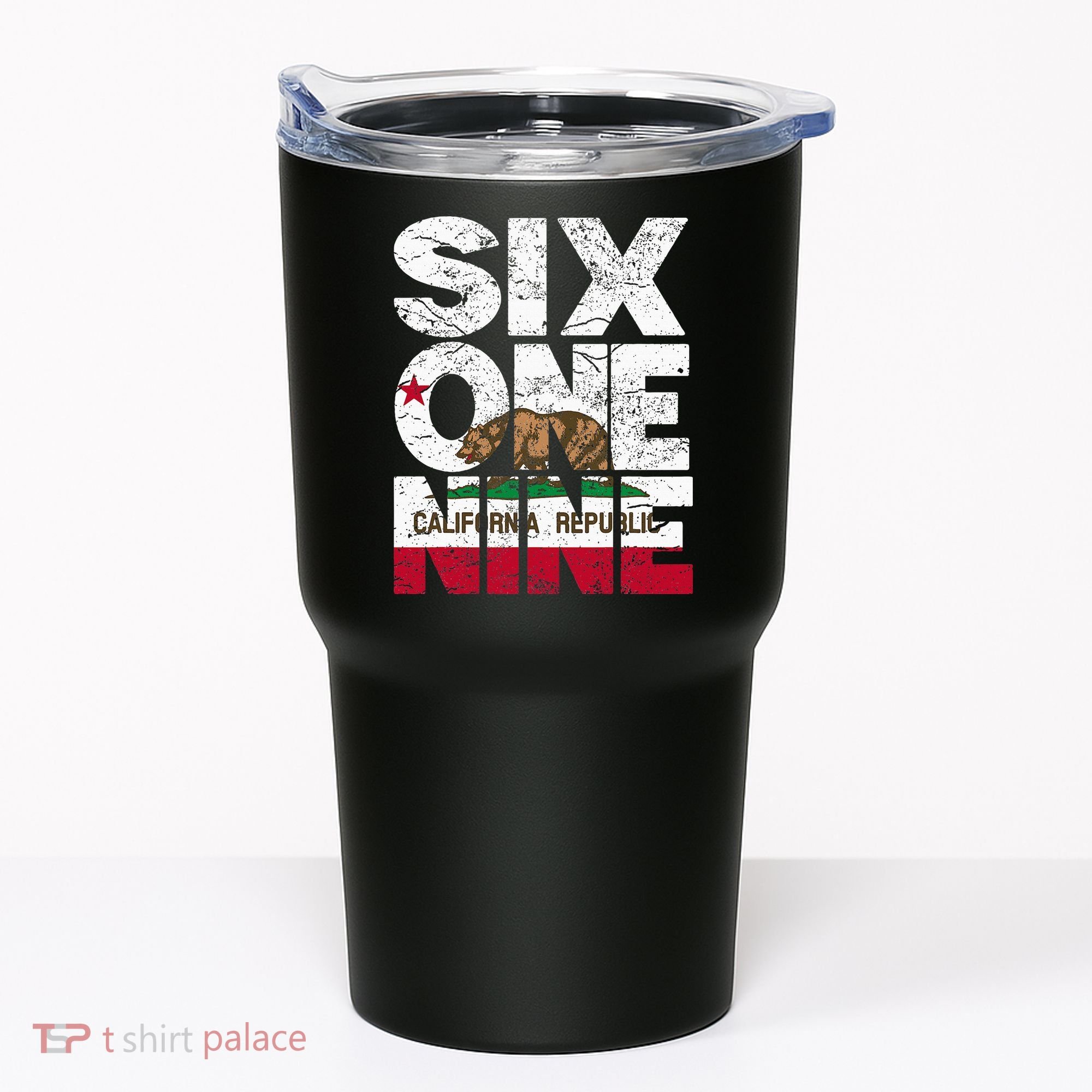 California Republic Flag 619 Area Code Tumbler