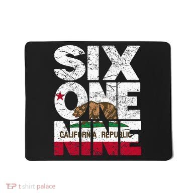 California Republic Flag 619 Area Code Mousepad