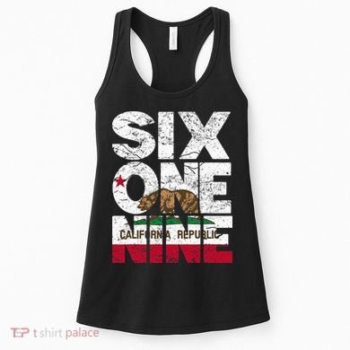 California Republic Flag 619 Area Code Women's Tank Top