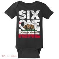 California Republic Flag 619 Area Code Baby Bodysuit thumb 0
