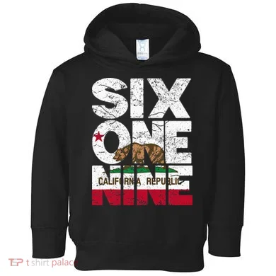 California Republic Flag 619 Area Code Toddler Hoodie