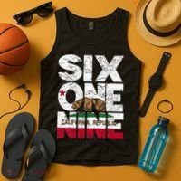 California Republic Flag 619 Area Code Tank Top thumb 4
