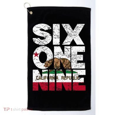California Republic Flag 619 Area Code Golf Towel