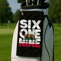 California Republic Flag 619 Area Code Golf Towel thumb 2
