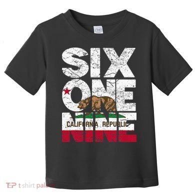 California Republic Flag 619 Area Code Toddler T-Shirt