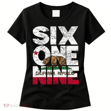 California Republic Flag 619 Area Code Women's T-Shirt