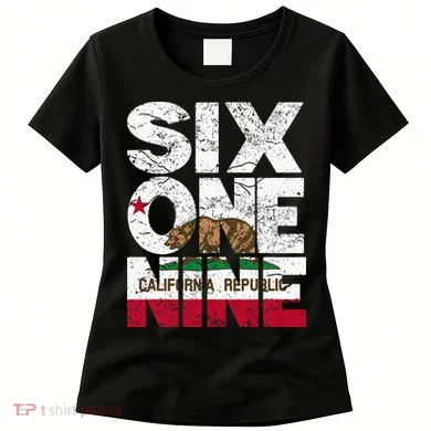 California Republic Flag 619 Area Code Women's T-Shirt