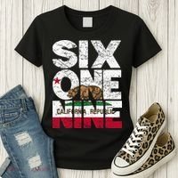 California Republic Flag 619 Area Code Women's T-Shirt thumb 3