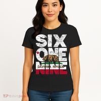 California Republic Flag 619 Area Code Women's T-Shirt thumb 4