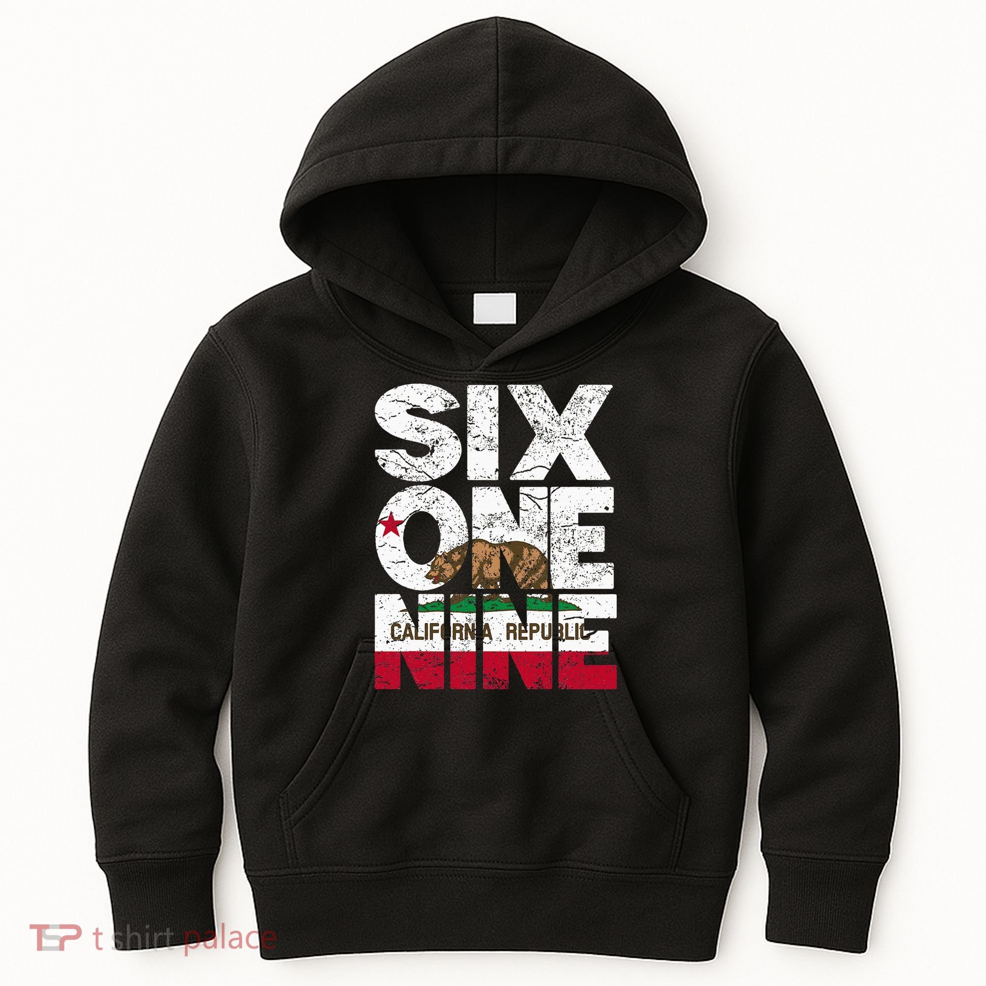 California Republic Flag 619 Area Code Kids Hoodie