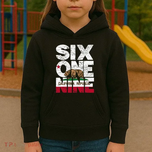 California Republic Flag 619 Area Code Kids Hoodie