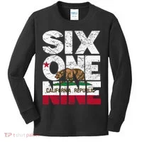 California Republic Flag 619 Area Code Kids Long Sleeve Shirt thumb 0