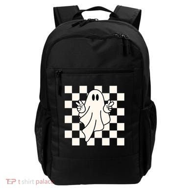Cute Retro Ghost Peace Sign Halloween Backpack