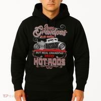Cool Real Grandpas Drive Hot Rods Hoodie thumb 2
