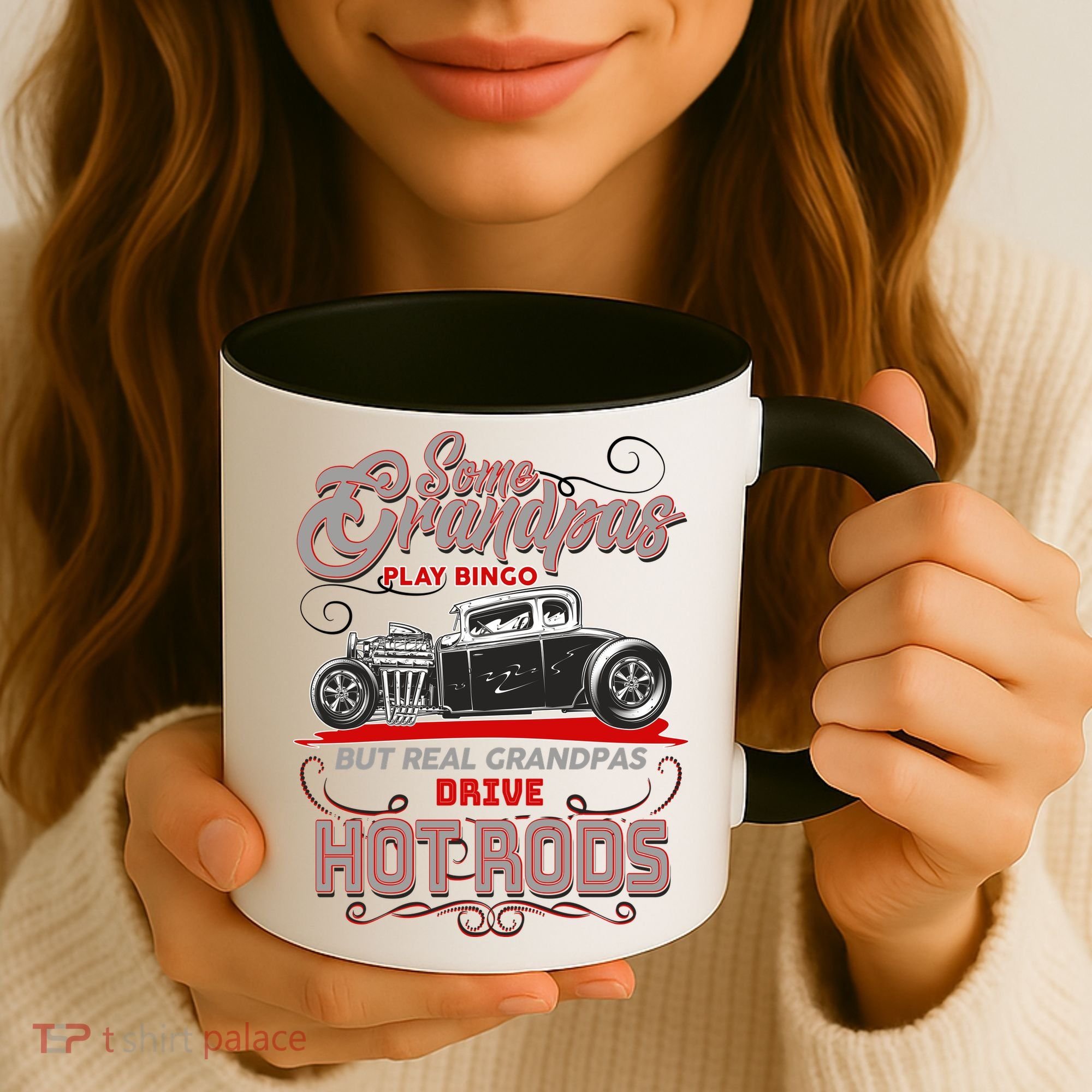 Cool Real Grandpas Drive Hot Rods Coffee Mug