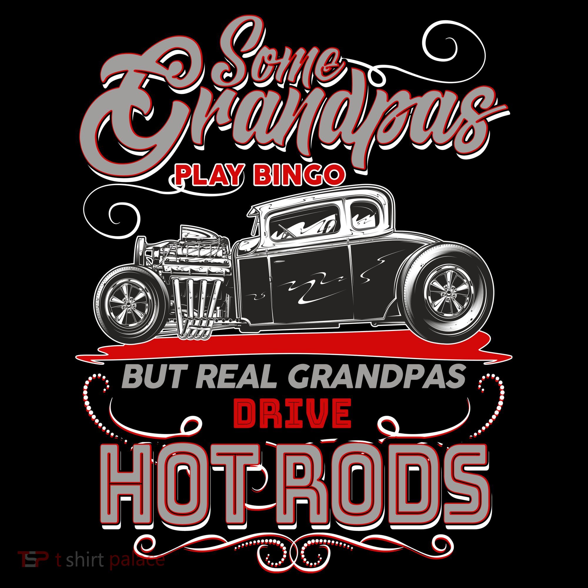 Cool Real Grandpas Drive Hot Rods Women's Tank Top