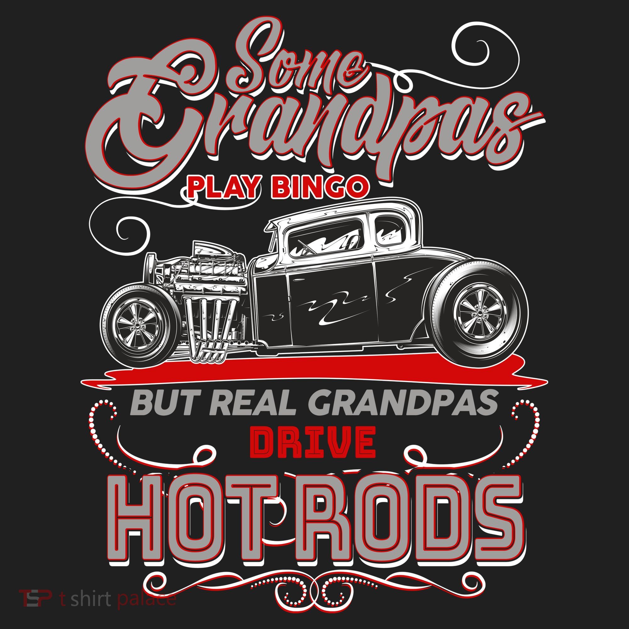 Cool Real Grandpas Drive Hot Rods Hat