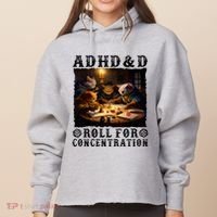 Cats Rpg Gamer Roll For Concentration Funny Quote Apparel Ladies Heavyweight Boxy Pullover Hoodie thumb 0