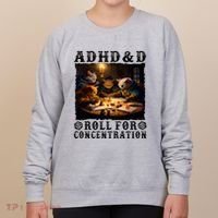 Cats Rpg Gamer Roll For Concentration Funny Quote Apparel Women's Sweatshirt thumb 0
