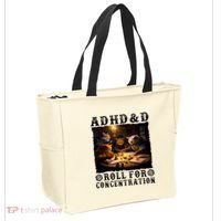 Cats Rpg Gamer Roll For Concentration Funny Quote Apparel Tote Bag thumb 2