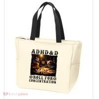Cats Rpg Gamer Roll For Concentration Funny Quote Apparel Tote Bag thumb 3