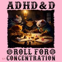 Cats Rpg Gamer Roll For Concentration Funny Quote Apparel Coaster thumb 2