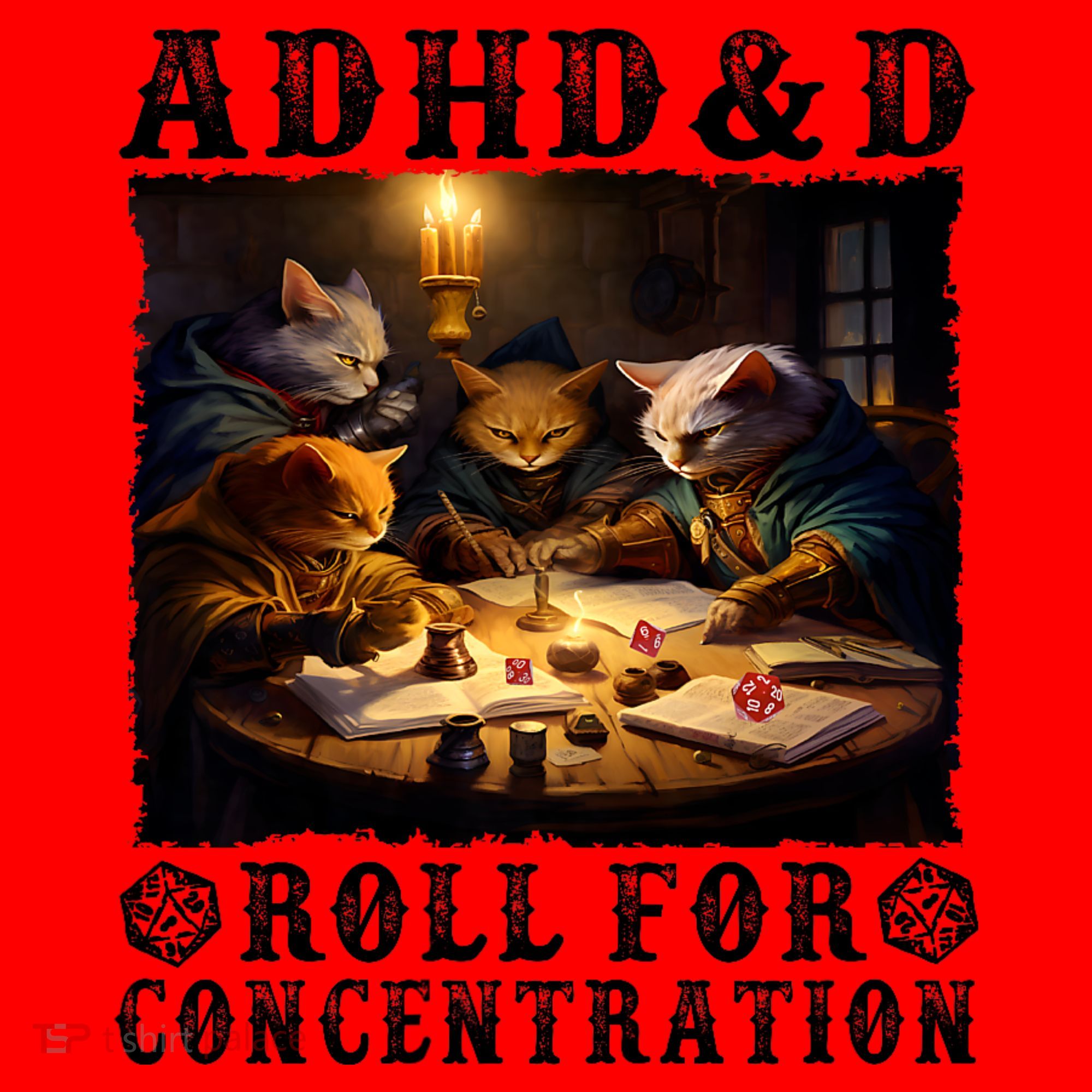 Cats Rpg Gamer Roll For Concentration Funny Quote Apparel Santa Hat