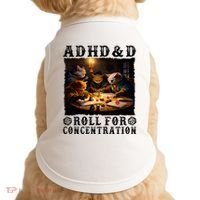 Cats Rpg Gamer Roll For Concentration Funny Quote Apparel Doggie Tank thumb 0