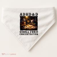 Cats Rpg Gamer Roll For Concentration Funny Quote Apparel USA-Made Doggie Bandana thumb 0