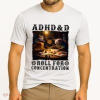 Cats Rpg Gamer Roll For Concentration Funny Quote Apparel Cooling Performance Crew T-Shirt thumb 2