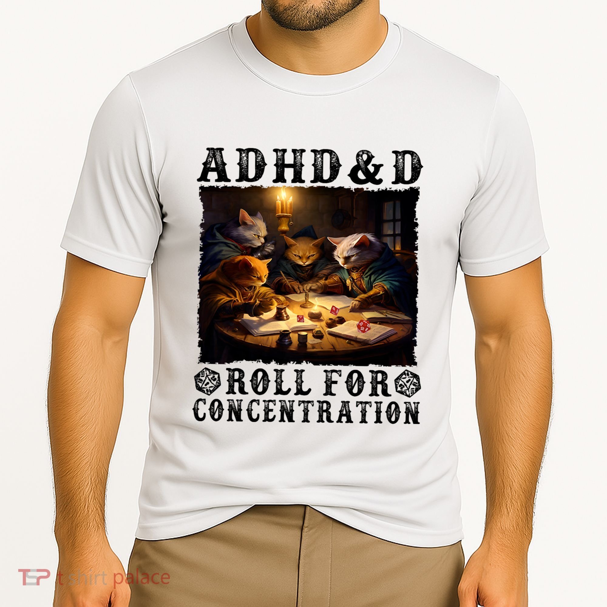 Cats Rpg Gamer Roll For Concentration Funny Quote Apparel Cooling Performance Crew T-Shirt