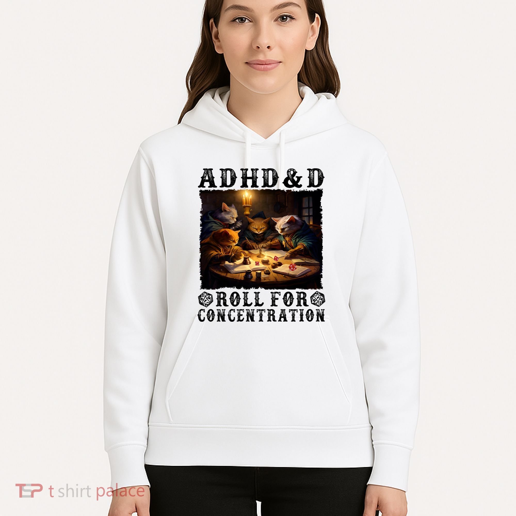 Cats Rpg Gamer Roll For Concentration Funny Quote Apparel Hoodie