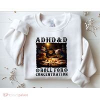 Cats Rpg Gamer Roll For Concentration Funny Quote Apparel Sweatshirt thumb 2